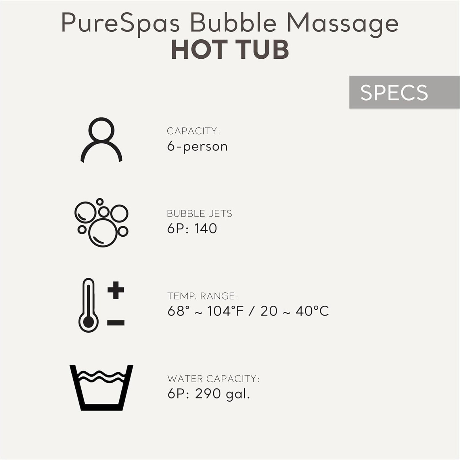 Intex: PureSpa: Sahara Tan Inflatable Hot Tub Set – 6 Person – 85″ Round Outdoor Heated Bubble Spa, Jet Massage, Cover, Hard Water Treatment System - Image 6