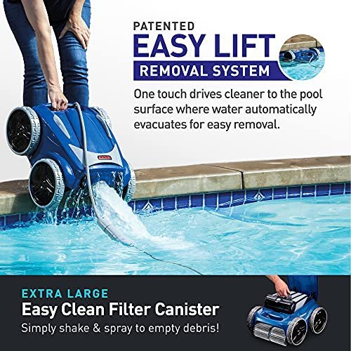 Polaris 9650iQ Sport Robotic Cleaner, Automatic Vacuum for InGround Pools up to 60ft, Smart App, WiFi, Amazon Alexa, 70ft Swivel Cable w/Strong Suction & Easy Access Filter Canister - Image 3