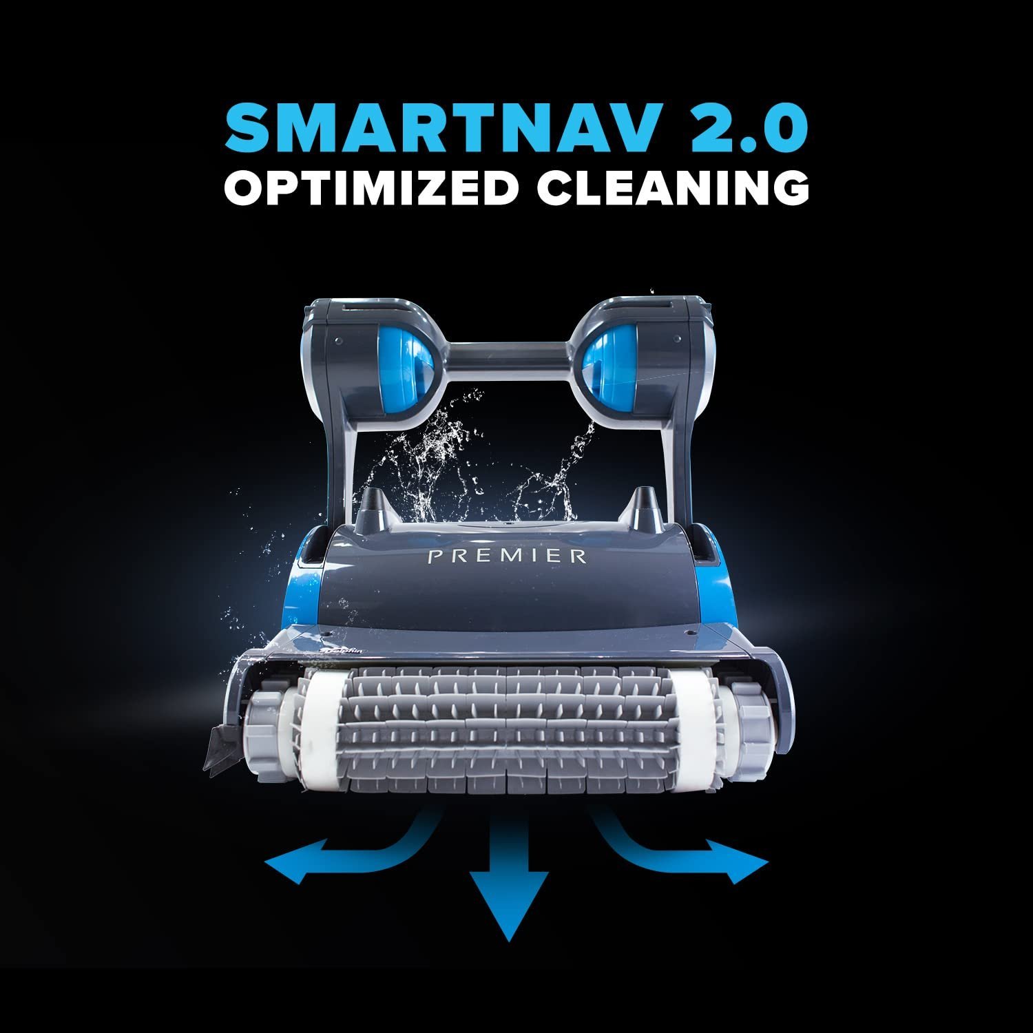 Dolphin Premier Robotic Pool Cleaner (2024 Model) with Multimedia, Oversized Leaf Bag, Standard & Ultrafine Filters, Weekly Timer, Waterline Cleaning & More — for In-ground Swimming Pools up to 50ft - Image 2
