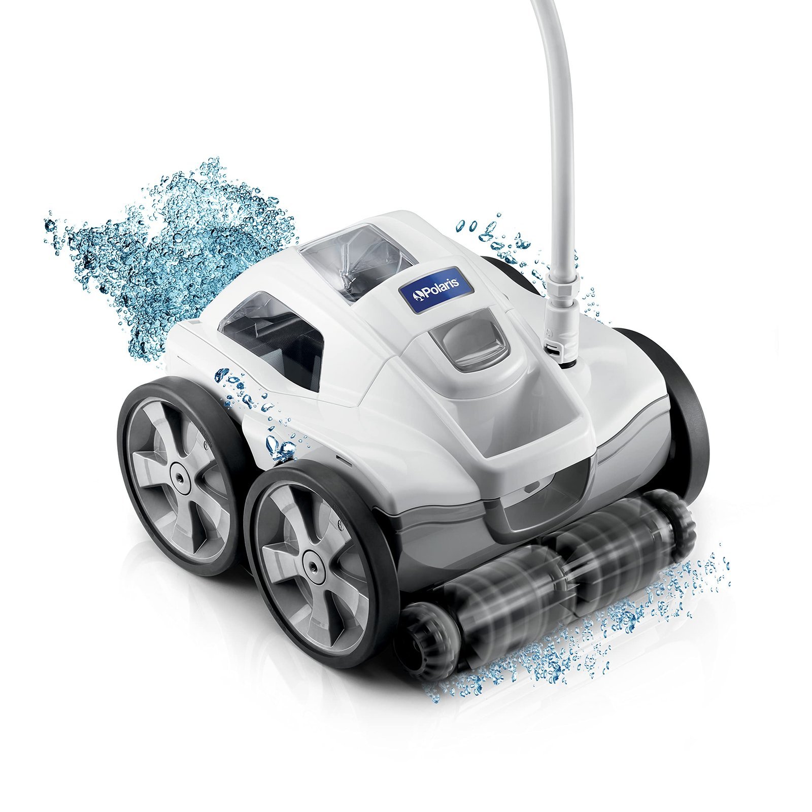 Polaris Quattro P40 Pressure Side Pool Cleaner for All In-Ground Pool Surfaces, Large-Capacity Dual Filtration Canister, 31′ Hose & Transparent Lid to View Debris