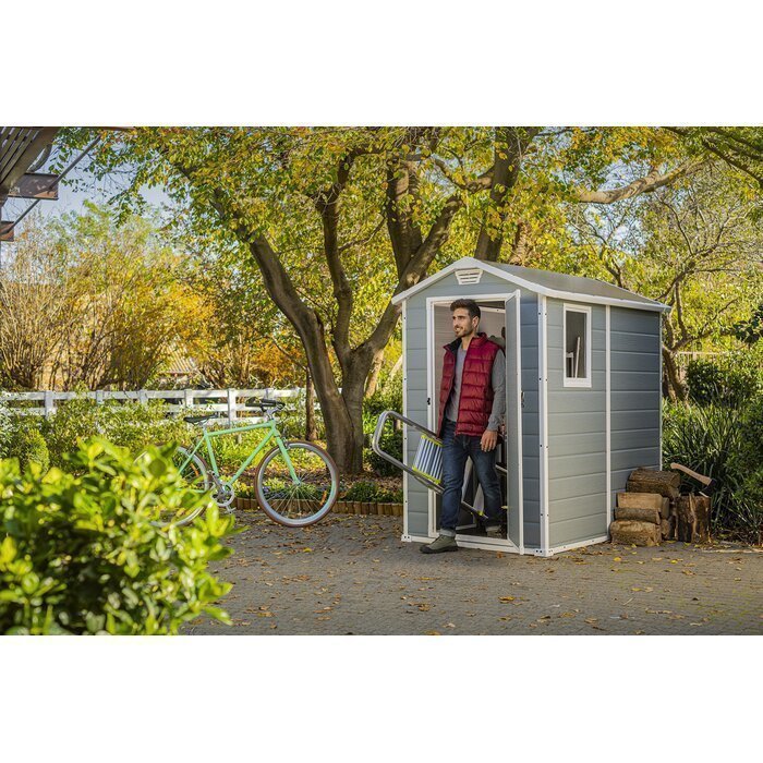 Keter Manor 4 ft. W x 6 ft. D Vertical Resin Outdoor Storage Shed Ideal For Patio - Image 17