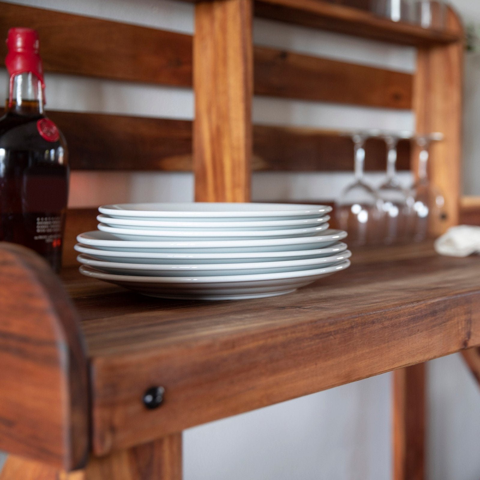 Potting Table/Bench/Serving Bar – Acacia Wood - Image 13