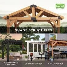 16×12 trenton modern steel pergola with sail shade soft canopy - Image 9