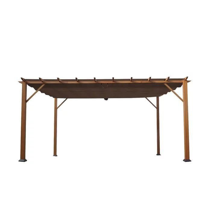 Verona 16 Ft. W x 11 Ft. D Aluminum Pergola with Canopy - Image 5