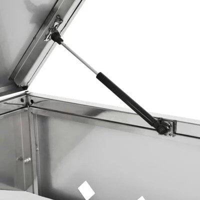 vidaXL Triple Wheelie Bin Shed 63.4 gal Stainless - Image 6